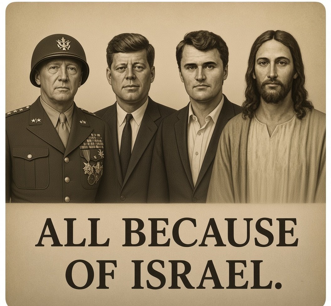 DonnyServusDei's tweet photo. They killed General Patton.
They killed John F. Kennedy.
They killed Charlie Kirk.
They killed Jesus Christ.
And so, so many more.

Never forget what they have done.
Never forget what they are doing even now.

Support the truth.
Start Noticing. https://t.co/jEnAgR7CxF