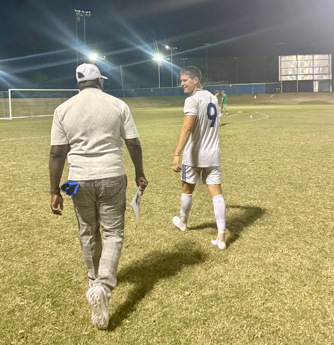 doinit4Jesus's tweet photo. "Inside the Net 🥅 with the Stars ✨ of the Game" from the @Blinn_MSOC victory 4-2 against #12 @hill_msoccer . Congrats to Coaches @RuudSports &amp; @CoachMac_Soccer &amp; a special night for #9 Vukasin Ivanovic on the "Hat 🎩 Trick." The last Hat 🎩 Trick was on 9/29/23 by David Garcia. https://t.co/KAASBNeMGY