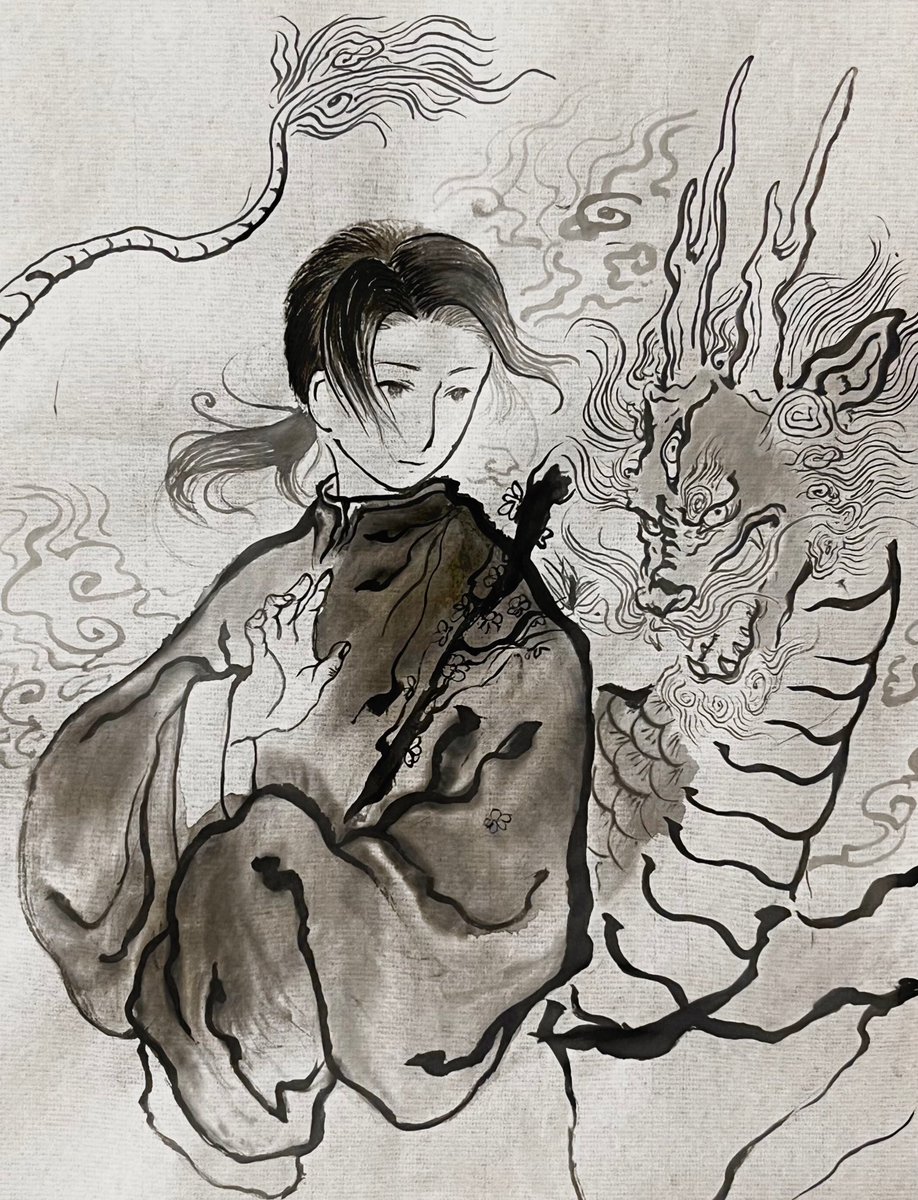 laiseki_'s tweet photo. 100均の半紙描きずらい
また今度挑戦する https://t.co/caHR22B3SX