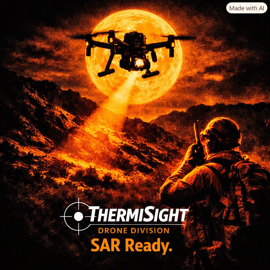 jamcgee69's tweet photo. @Thermisight SAR Teams: This Changes Everything
A thermal drone payload can detect a human heat signature through forest canopy, in complete darkness, at distances exceeding 1,000 meters. ThermiSight Drone Division supports SAR organizations with thermal payload selection. https://t.co/DqtS2N8Pls