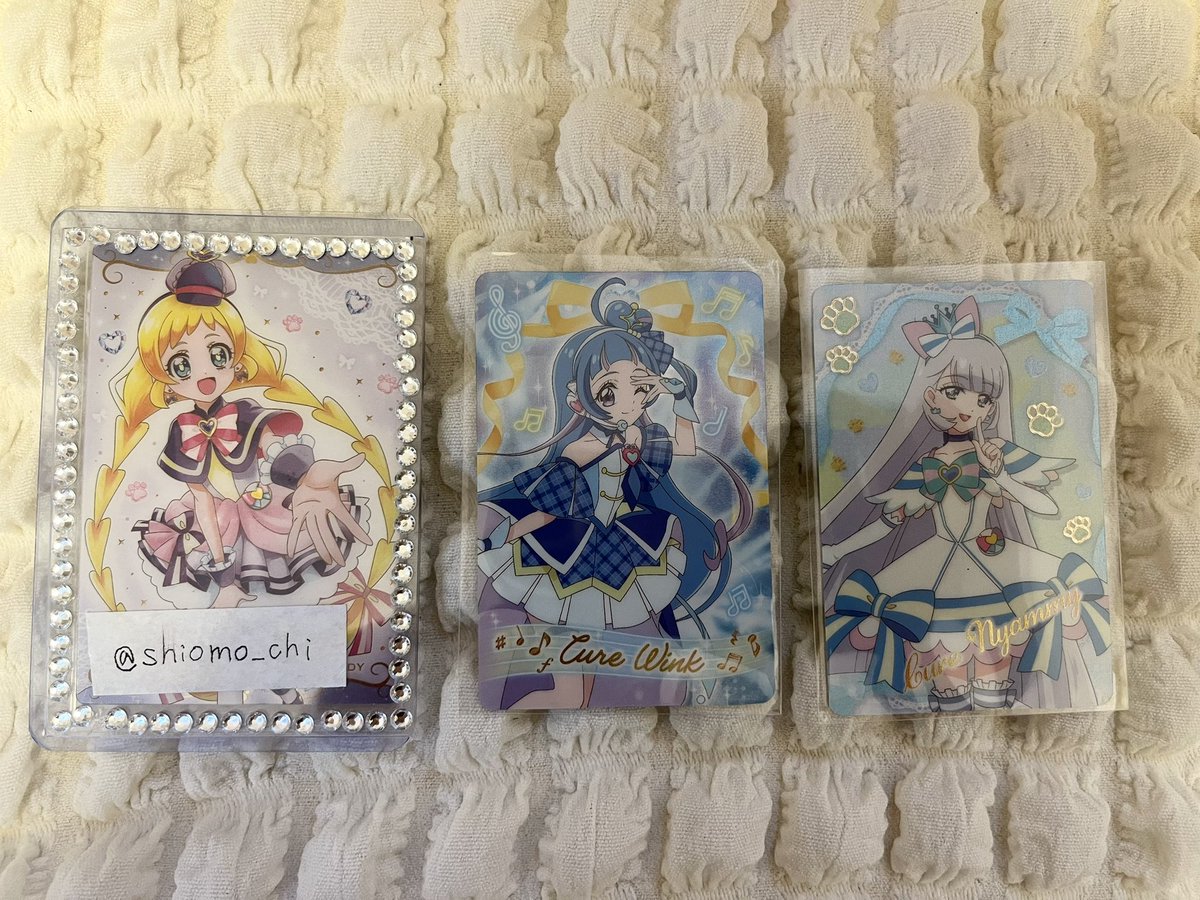 shiomo_chi's tweet photo. 【交換】名探偵プリキュア キラキラカードグミ グミカ

譲　ウインク、ニャミー

求　フレンディ、大福＞ミスティック

郵送のみ
お気軽にお声掛けください。 https://t.co/nQmYM7EbC7