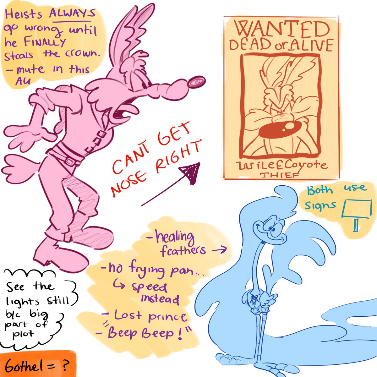 projectrayway7's tweet photo. Tangled Roadrage / Wilerunner AU cause WHY NOT #coyotevsacmeㅤㅤ #wilerunner #roadrage #WileeECoyote #roadrunner https://t.co/SBgLPIoxmk