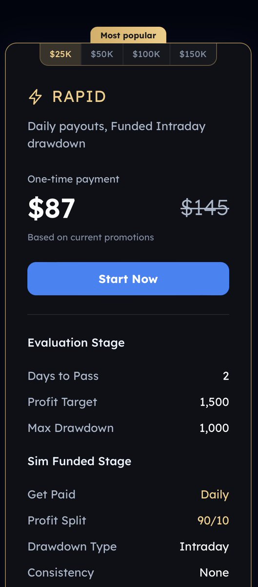 rotrade93's tweet photo. Giveaway

1X 25.000$ RAPID account with @MyFundedFutures .

Rules
-follow me on X and "twtim93" on Instagram
-like and repost this.

Will announce the winner the following days. https://t.co/JGEwcCd0lv