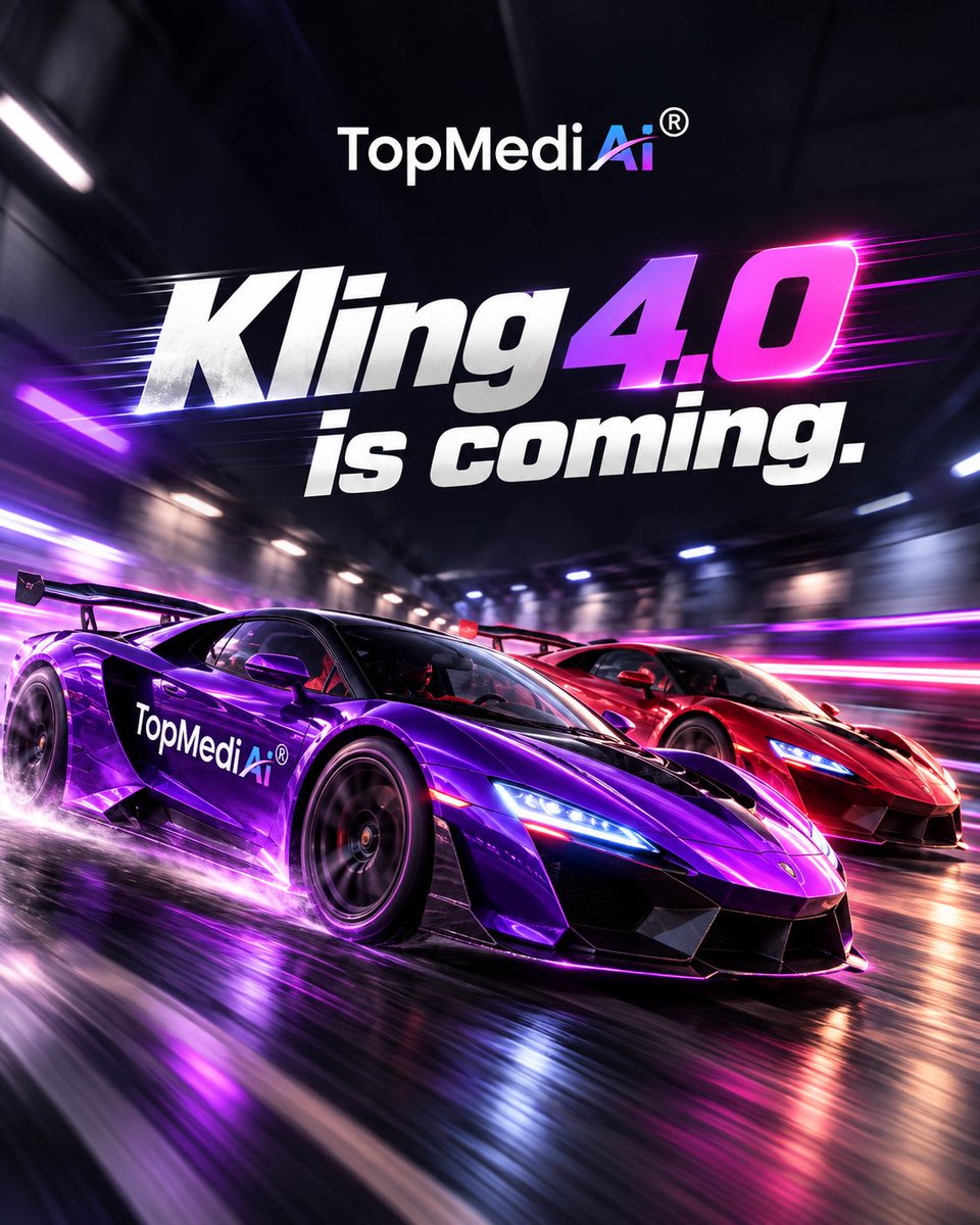 TopMediai's tweet photo. Kling 4.0 is coming soon to TopMediAi. 🎬
More cinematic. More consistent. More control over every move.
Your next AI video might just hit different. ❤️
Stay tuned!
#KlingAI #Kling40 #AIVideo #TopMediAi https://t.co/uSuLjTk2rT