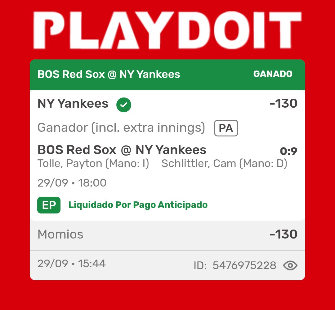Isaias582's tweet photo. As ♠️ a cajas!!!!! Vamos con todo #mlb #bets #Martes #Septiembre ✅🚀💰🤑⚾ https://t.co/u20cGchfnY