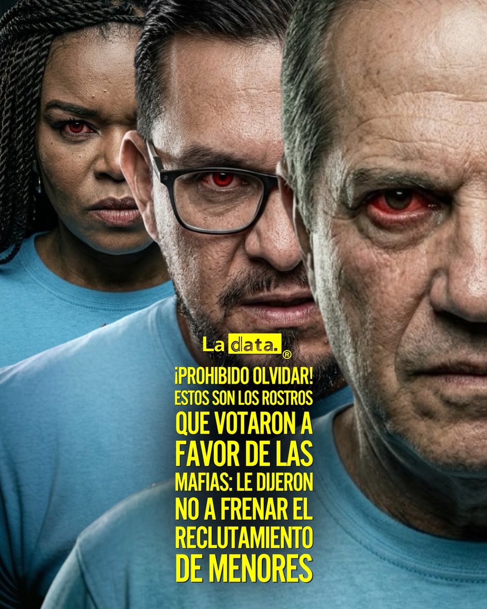 ladataec's tweet photo. #Tendencia ¡Prohibido olvidar! Estos son los rostros que votaron a favor de las mafias: le dijeron no a frenar el reclutamiento de niños 

Ecuatorianos, mírenlos bien de frente: estos son los mismos de siempre, los que les pidieron el voto al pueblo solo para sentarse en la Asamblea a traicionarlo de la forma más cobarde.

La asambleísta por Acción Democrática Nacional (ADN) y titular legislativa, Diana Jácome, se plantó con la verdad y les dijo en el Pleno lo que el país entero sabe: ¡le dieron la espalda a los niños por rendirle cuentas a un prófugo! En una sesión histórica y vergonzosa para la bancada correísta, los legisladores de la Revolución Ciudadana optaron por lavarse las manos en una abstención cómplice, negándose a respaldar penas severas contra las mafias del crimen organizado que reclutan a menores como carne de cañón.

Jácome los desenmascaró sin titubeos: su lealtad jamás ha estado con las familias ecuatorianas ni con los padres que ven amenazados a sus hijos; su lealtad sigue arrodillada a las órdenes que llegan desde Bélgica.

A pesar del intento de boicot y del cálculo político del correísmo, ¡el país se impuso! La ley se aprobó con 88 votos a favor:

✔️Hasta 26 años de prisión para los cabecillas de redes criminales que recluten y utilicen a menores de edad.  
✔️Perímetros escolares blindados y bloqueo de plataformas digitales utilizadas por el narco para captar jóvenes en escuelas y colegios.

El Ecuador vio con claridad quiénes defienden la vida y quiénes defienden los intereses de un partido. ¡Con los niños no se juega!

Ecuatoriano, después de ver a los asambleístas de la Revolución Ciudadana abstenerse ante una ley que castiga a los reclutadores de menores: ¿volverías a confiar tu voto en quienes prefieren blindar a las mafias antes que salvar a nuestros hijos?

@ladataec 👈

#ladata #tendenciapolítica #viral #correismo