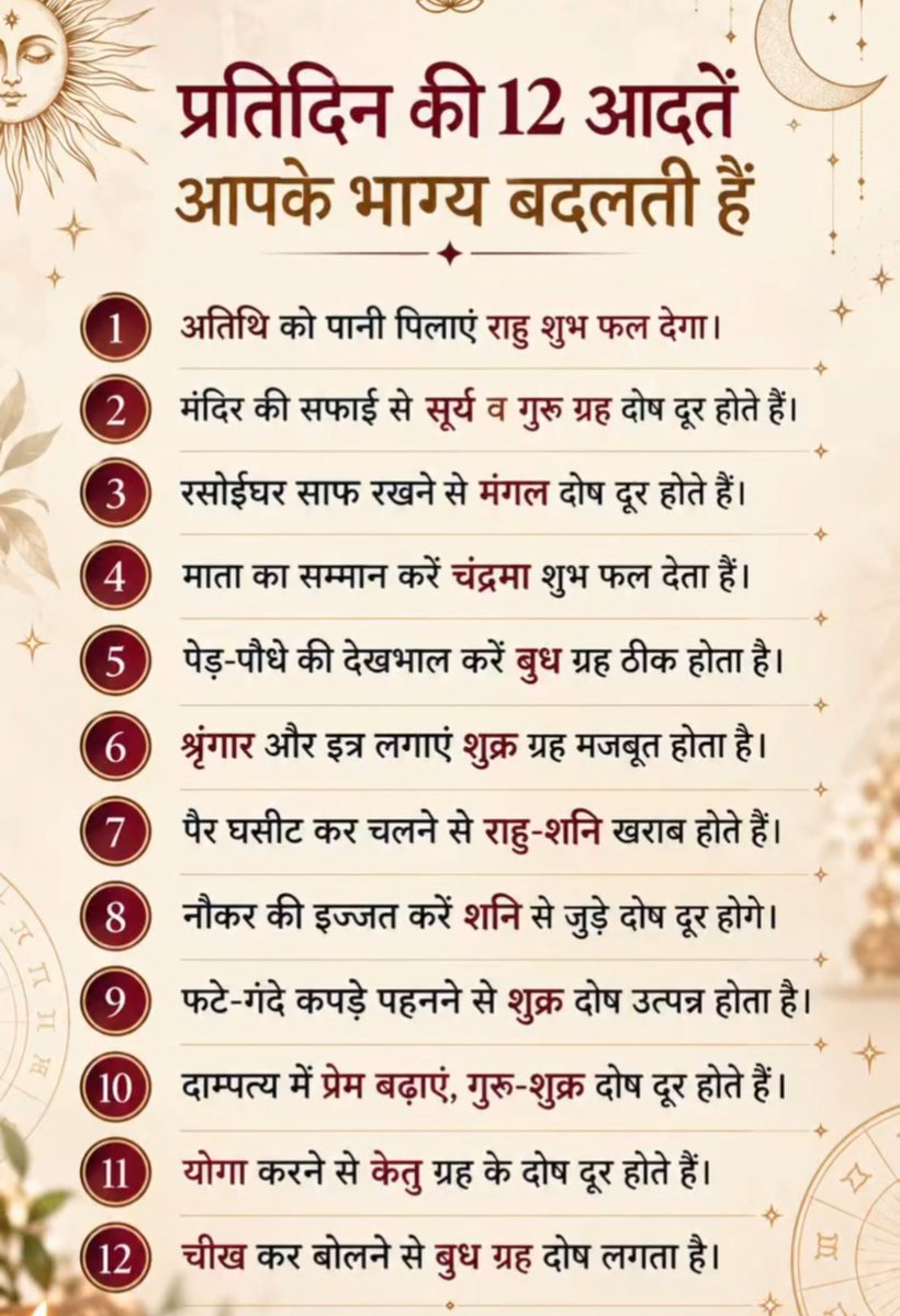 mohitk_v's tweet photo. प्रतिदिन की छोटी-छोटी अच्छी आदतें जीवन में सकारात्मक ऊर्जा और शुभता लाती हैं। 🌿✨

आदतें बदलें, व्यवहार में सकारात्मकता लाएँ और जीवन को बेहतर दिशा दें। 🙏 https://t.co/n27c9eLIGv