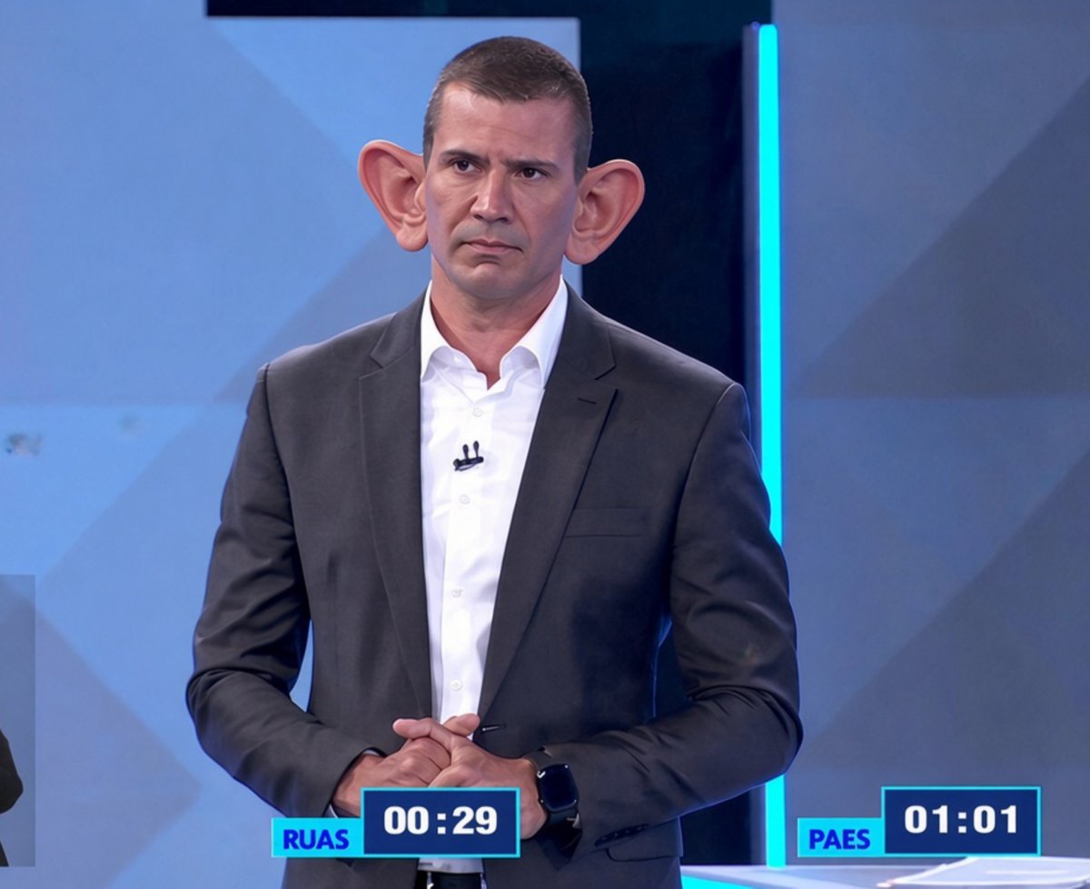 rseixasmf's tweet photo. Tô vendo a orelha do Douglas Ruas no SBT  #DebateNaGlobo https://t.co/47hRZX1uhw