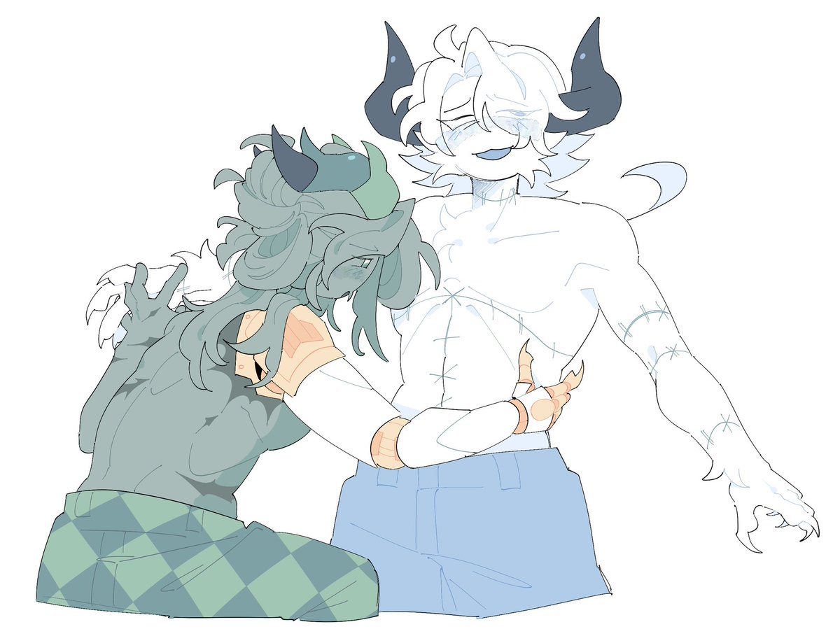 ahi_bit's tweet photo. I just wanted to draw them shirtless sorry https://t.co/M7pbDJK9J5