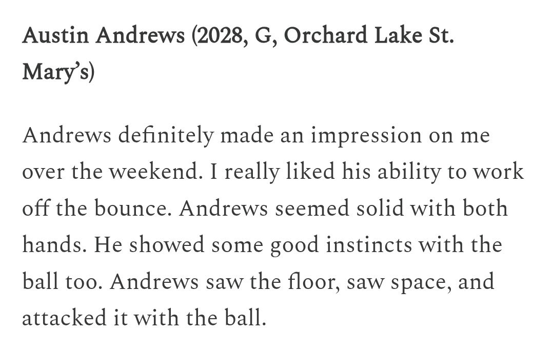 andrews593's tweet photo. I had a great experience at @PrepHoopsMI over the weekend. Thanks for having me! @HankampScott @Gilbert_Hoops https://t.co/7hN5gaRt2l