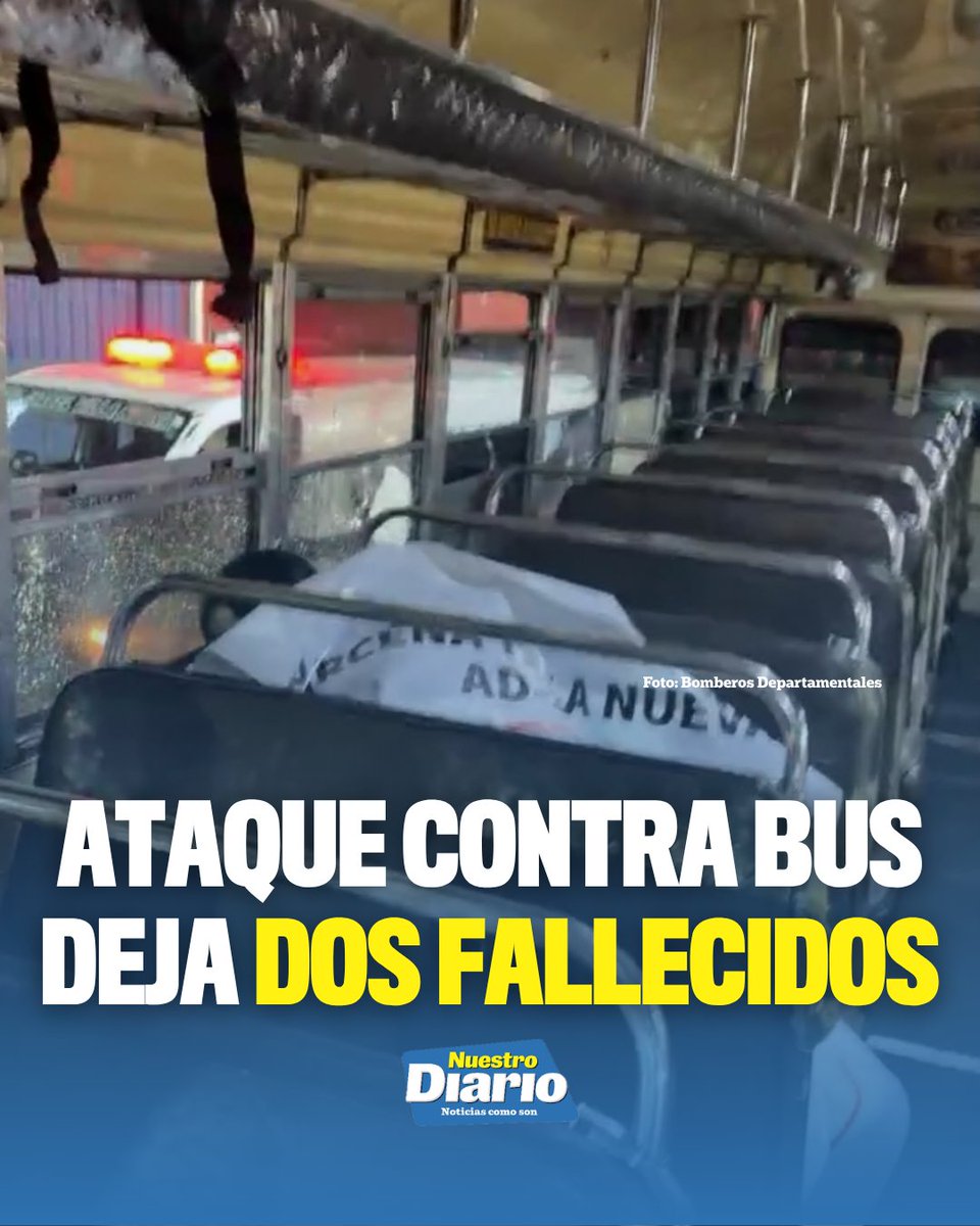 🚨🇬🇹🚌 ATAQUE CONTRA BUS DEJA DOS FALLECIDOS 🛑🔫💀 Bomberos Municipales Departamentales informaron de un ataque armado ocurrido en el kilómetro 22 de la r…