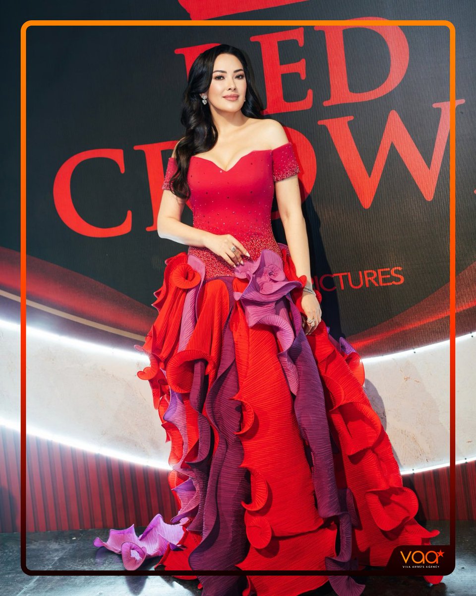 VivaArtists_'s tweet photo. LOOK: Ruffa Gutierrez stuns during the media conference for GMA Pictures’ upcoming film Red Crown! 👑✨

Red Crown opens in cinemas nationwide on October 28. 🎬 https://t.co/wnGIICsJCi