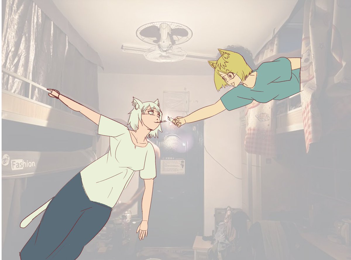 doomyloop's tweet photo. my soul desired to draw yani neko and yanu neko https://t.co/ubKfLTtSzd