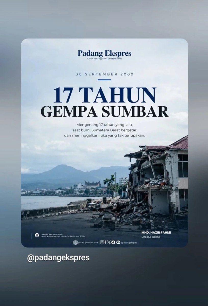sari_kisha's tweet photo. Udh 17thn aja gempa 2009 dulu 🥲🥲 https://t.co/ICrEuNaPeq