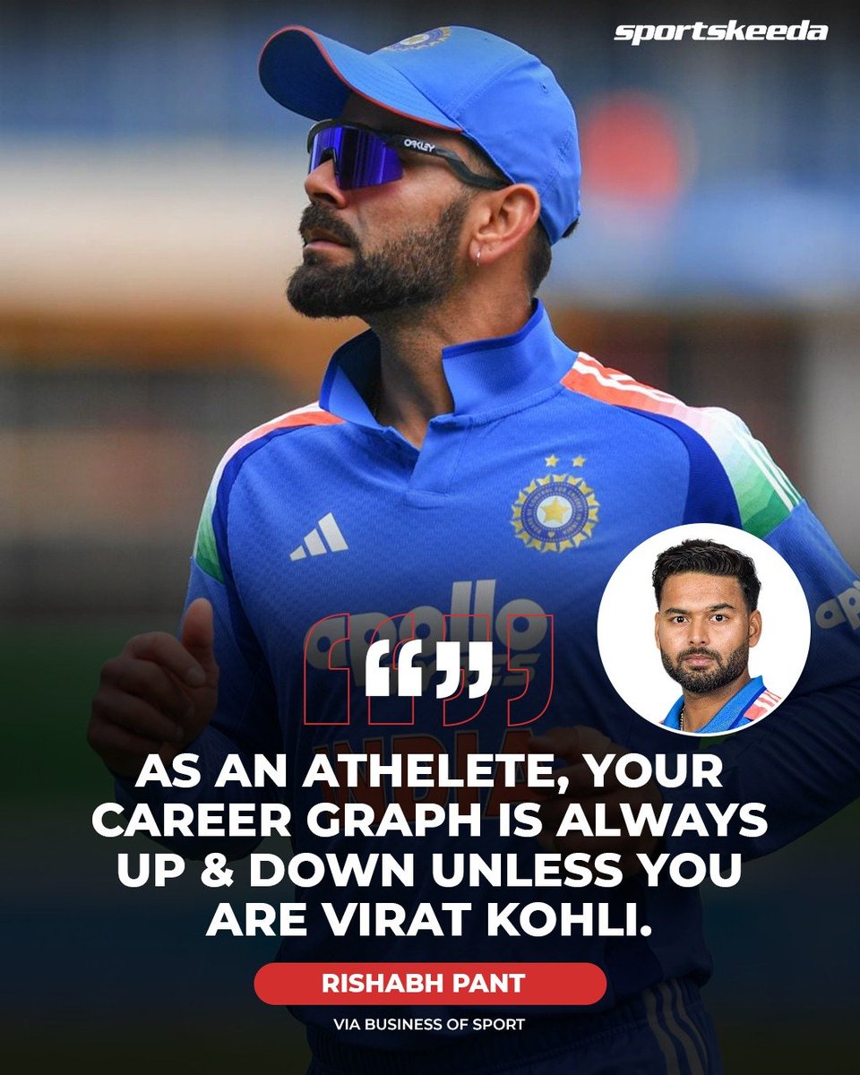 Sportskeeda's tweet photo. Rishabh Pant speaks about the greatness of Virat Kohli. 🐐🔥

#Cricket #India #ViratKohli https://t.co/j6Cg4tG60t