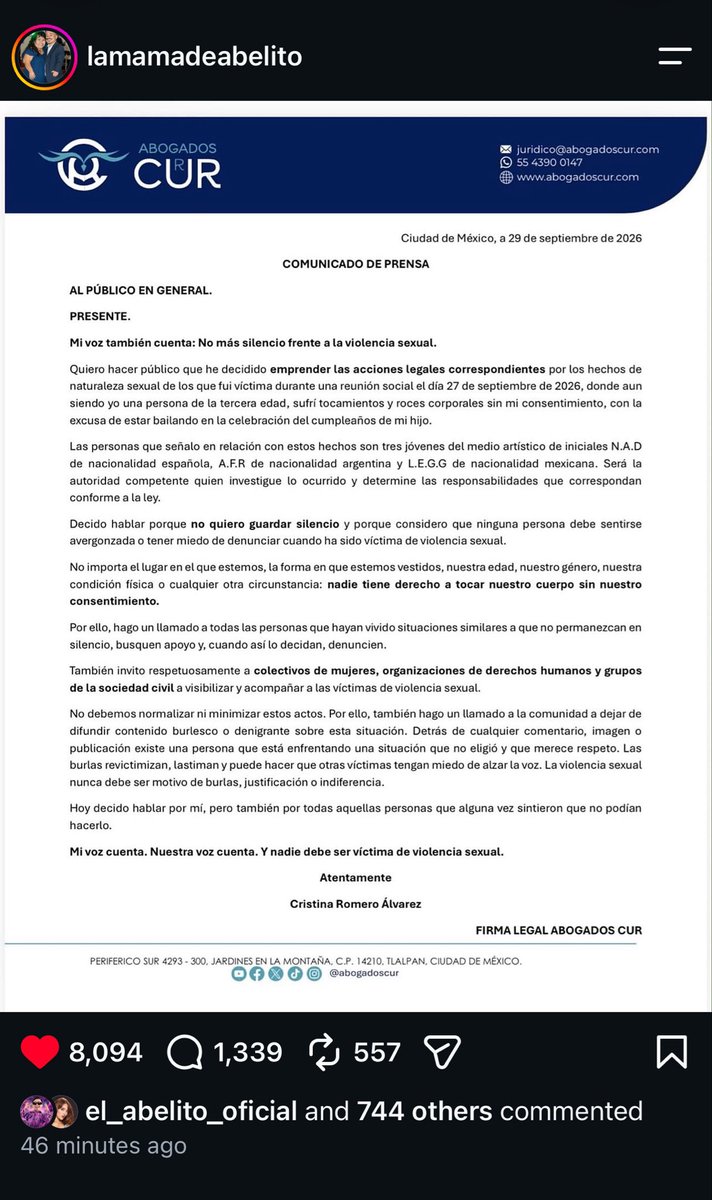 lousunflowers28's tweet photo. Cristina Romero, la mamá de Abelito es un claro ejemplo de cómo tenemos que alzar nuestra voz como mujeres ante el acoso sexual que vivimos diario. Nadie tiene el derecho a tocar nuestro cuerpo sin nuestro consentimiento, JAMÁS https://t.co/kJJyUHHUhY