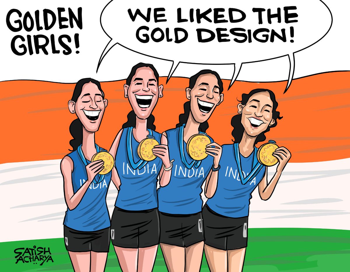 satishacharya's tweet photo. India's golden girls! #AsianGames https://t.co/gM1AA8LrUL