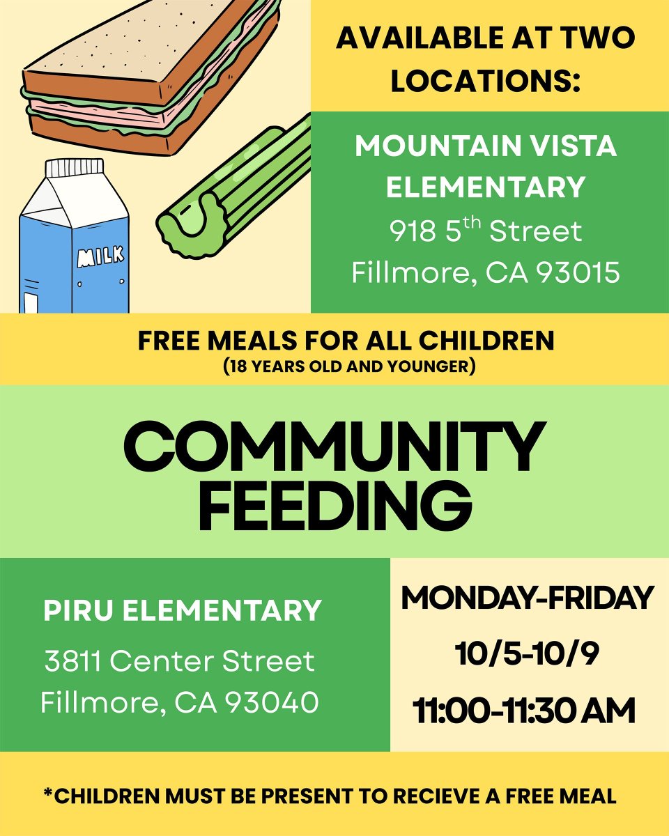FUSDDistrict's tweet photo. Community Meals [English/Spanish] https://t.co/ClTRt0lXpd