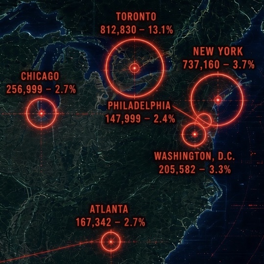 TotalRemigrate's tweet photo. 🚨ATTENTION

Indians are using their visa to leave Canada and then launder their visa in New York.

From there they can illegally spread throughout the United States.

We cannot afford to ignore Canada, and must take the fight to their Primary Hive Cluster. https://t.co/3TDIwCzCto