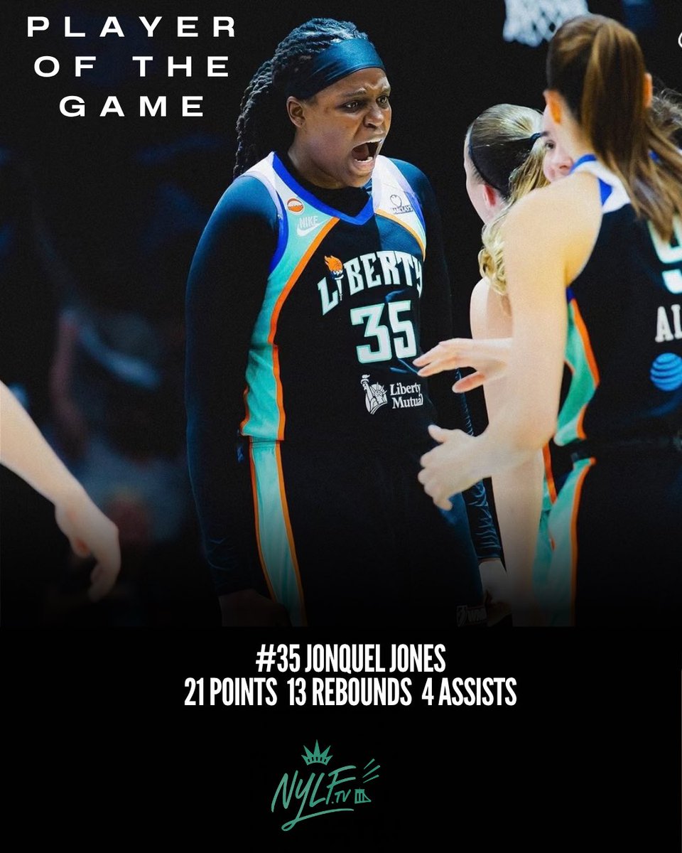 NYLibertyFanTV's tweet photo. Liberty Advance!๐ฝNY makes history as the first #8 seed to knock off a #1 seed ๐งน
NYL 87 - MIN 71
Jonquel Jones 21pts 13 Rebs 4 ast 1blk
Breanna Stewart 21pts 5 Rebs 4 ast 2blk 2stls
Sabrina Ionescu 18pts 4 Rebs 7 ast 3stls
#wnba #nyliberty #nylftv https://t.co/DRhrPcd6tz