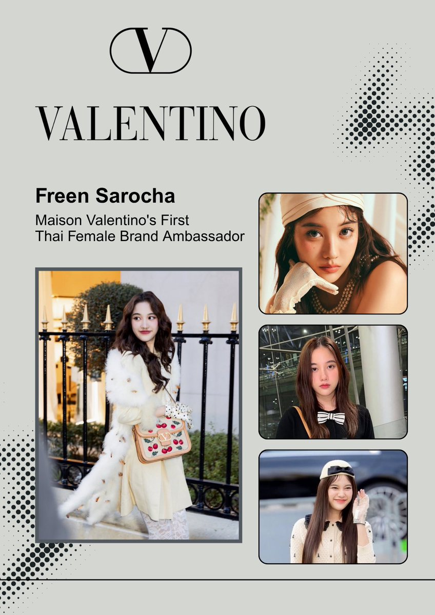 istitch626's tweet photo. ฟรีนสโรชา นักแสดงหญิงไทยคนแรก ที่ได้รับตำแหน่ง Brand Ambassador จาก Valentino 

แต่ละชุด เครื่องประดับและกระเป๋าที่ฟรีนสวมใส่ถ่ายทอด DNA ของ Valentino ได้อย่างสดใส ลงตัว สร้างปรากฏการณ์ต่อวงการแฟชั่นระดับโลก 

#ValentinoXFreen
#VALENTINOGARAVANI
#srchafreen https://t.co/SrIkEzN9Ro