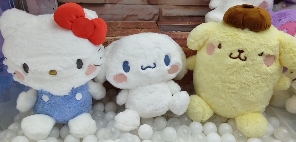 leisurelanootsu's tweet photo. 【プライズ】本日新入荷！
『サンリオキャラクターズ むきゅむきゅドールBIGタイプ1』
#サンリオ #プライズ #クレーンゲーム #UFOキャッチャー #大津 https://t.co/3p18LABTpf