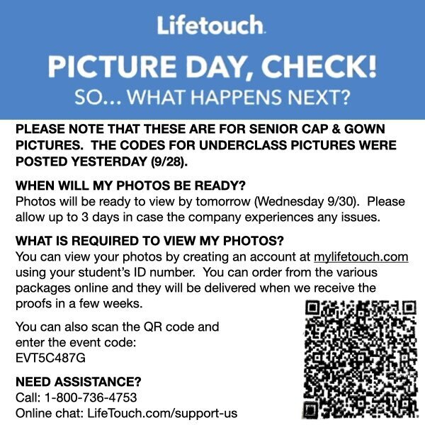 CSHSGators's tweet photo. Today was senior cap &amp; gown picture day!  Please see the following information for viewing and ordering pictures. https://t.co/0pkGx6SYyo
