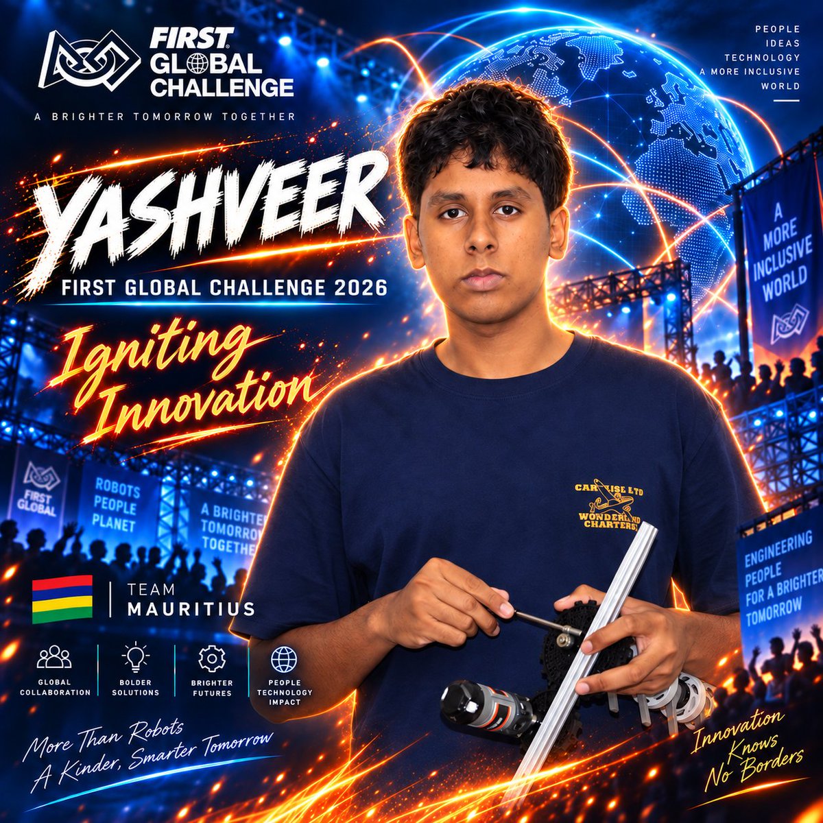 yuvacharity's tweet photo. Yashveer brings a quiet kind of strength to Team Mauritius 2026.
As Team Mauritius prepares for the FGC in Incheon, Yashveer stands as a reminder that progress is often built by those who stay calm, stay curious and keep showing up.
#FGC2026Incheon | #Mauritius | #FIRSTGlobal https://t.co/8PKFjGTwsg