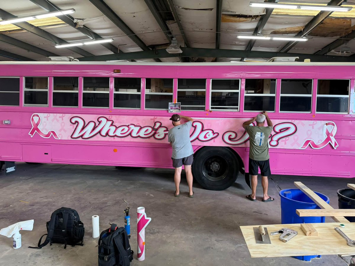PinkBusTour's tweet photo. So much work has gone into preparing for #ThePinkBusTour 2026. Our community partners have been invaluable. This venture would not be possible without them. Thank you! 

#WheresJoJo #WheresJoJoThePinkBus #BreastCancerAwareness #BreastCancer https://t.co/x6fxvcMsII