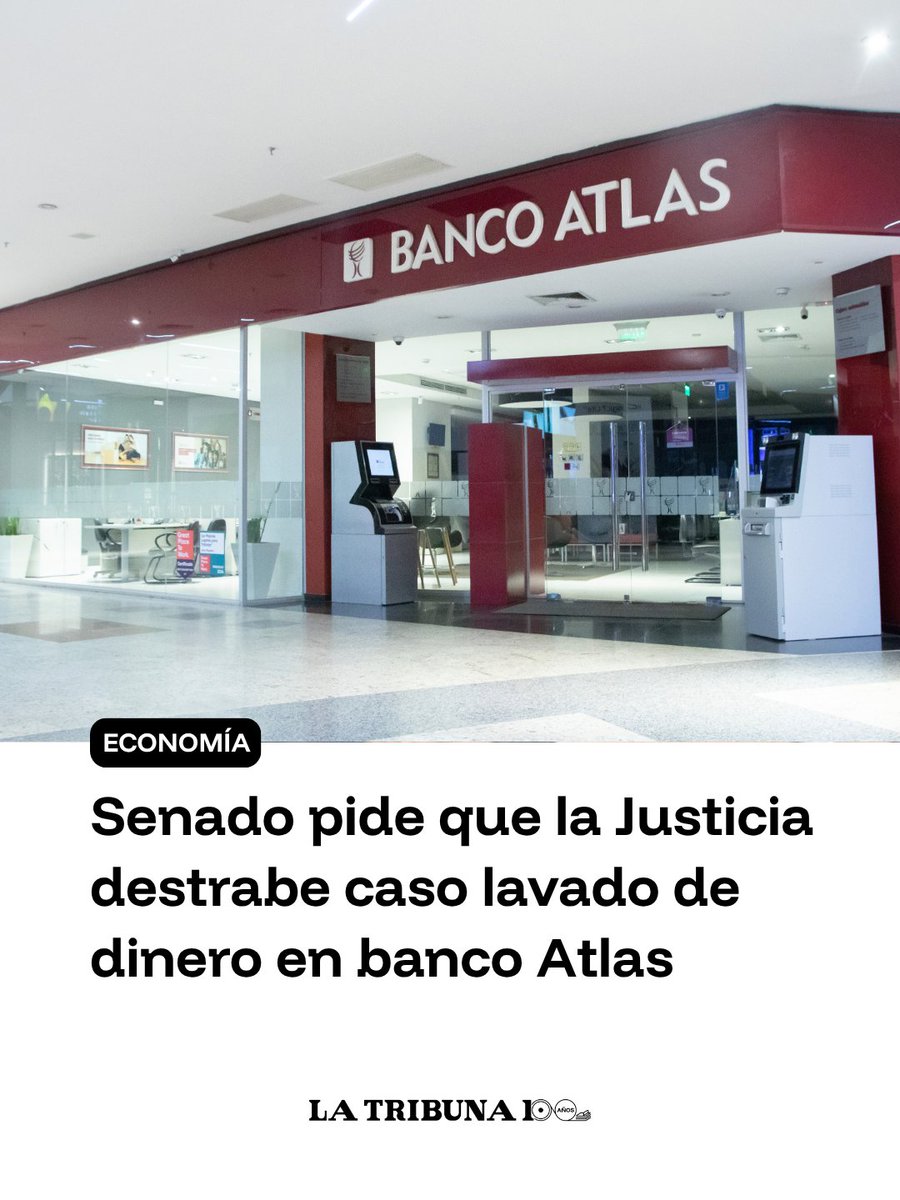 TribunaParaguay's tweet photo. ⚖️🏦Senado pide que la Justicia destrabe caso lavado de dinero en banco Atlas

La Cámara de Senadores aprobó sobre tablas un proyecto de declaración que expresa preocupación por el tiempo transcurrido sin que la Sala Penal de la Corte Suprema de Justicia se pronuncie sobre una recusación planteada en la causa penal 06/2021, vinculada a hechos punibles de lavado de activos conocida como “Banco Atlas-Conmebol/Leoz”.

https://t.co/fWTQpkIxbe

#LaTribuna #LaTribunaParaguay