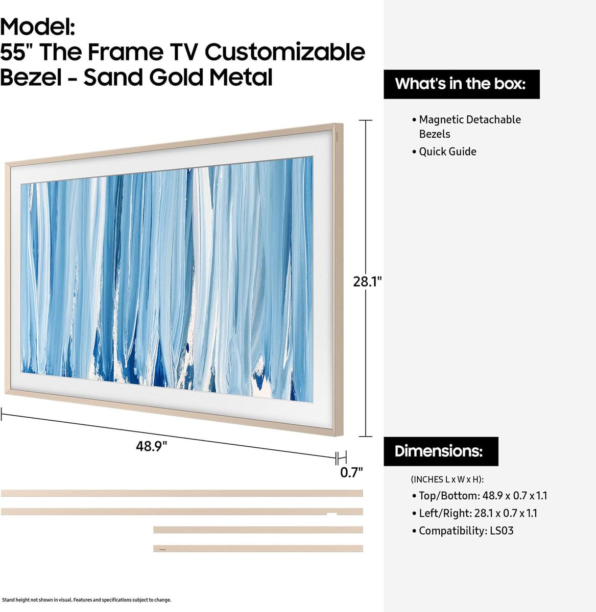uDemandGlobal's tweet photo. Samsung 55-Inch The Frame Bezel, Sand Gold Metal. Magnetic attachment and easy install for 55-inch The Frame and The Frame Pro (2026). Explore:
🔗https://t.co/7vjmPztx9r

As an Amazon Associate, uDemand earns from qualifying purchases.

#TheFrame https://t.co/SFL3FusoKJ