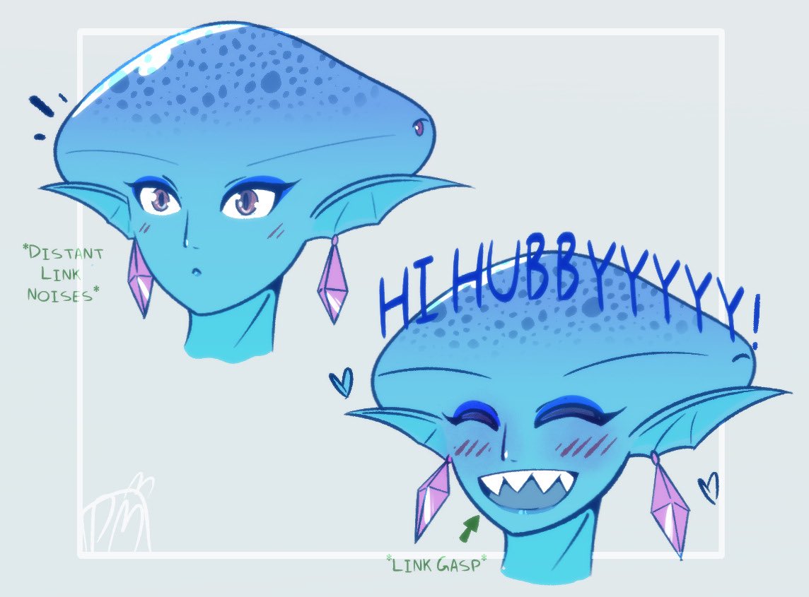 itsapmseymour's tweet photo. Resharing this old piece of Ruto with Shark Teeth since OoT Remake also now gave her them. https://t.co/mACUnJecH2