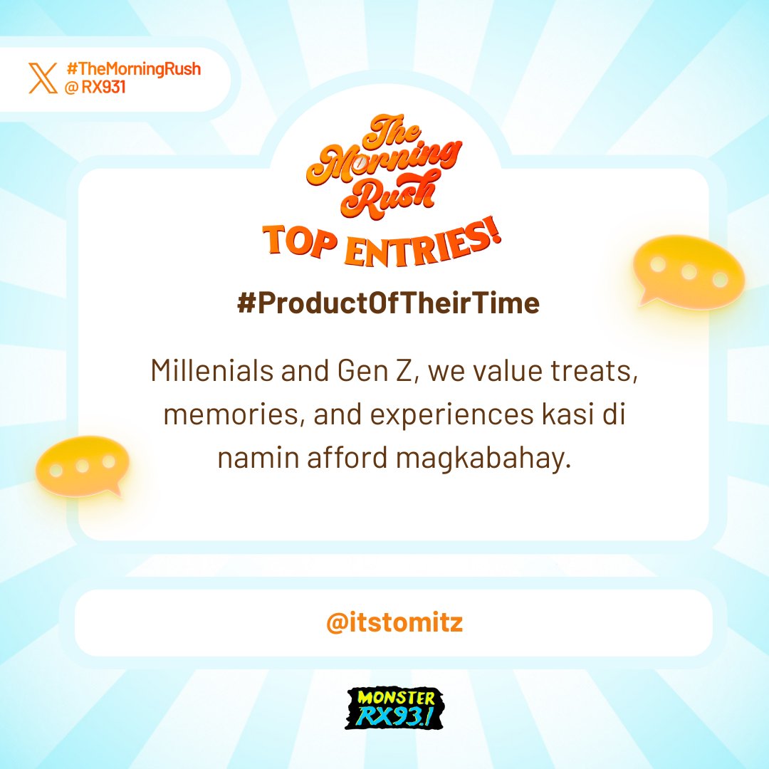 RX931's tweet photo. Top Entry: #ProductOfTheirTime from @itstomitz #TheMorningRush https://t.co/NSctLGYTwd