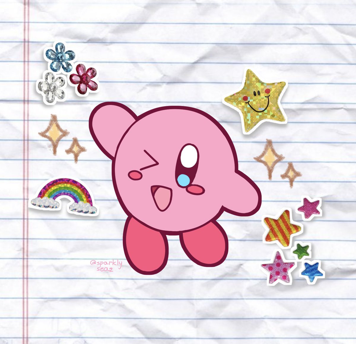 SparklySeaz's tweet photo. In a very Kirby mood today #Kirby https://t.co/fVisj0G2SK