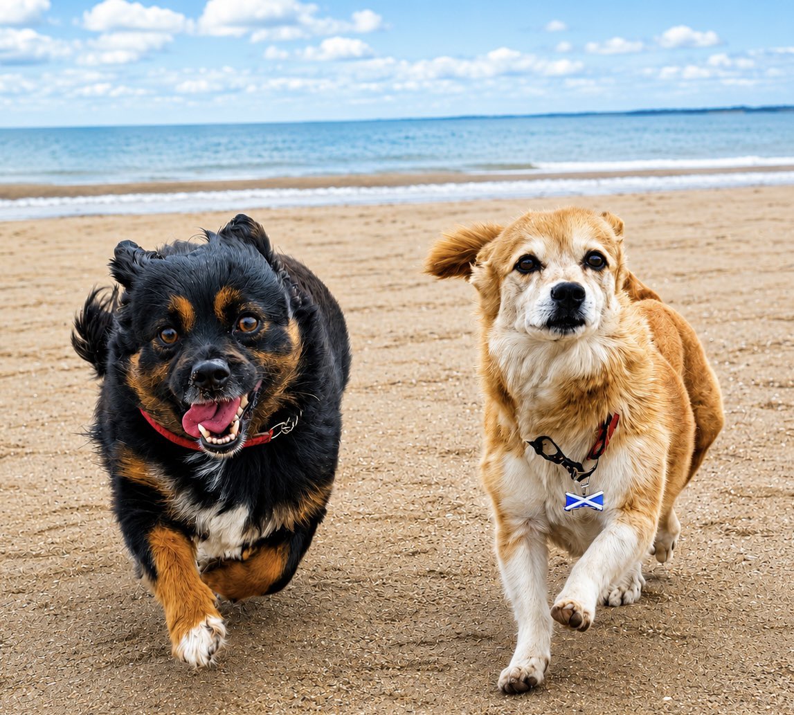 ChrisWrightson6's tweet photo. @Iromg #TheMikeGrahamShow what about Multicultural dogs ๐คฃ for your calendar? They love going into the pubs around here.
Helga & Bijoux at the beach ๐๏ธ https://t.co/RnaShjFGdU