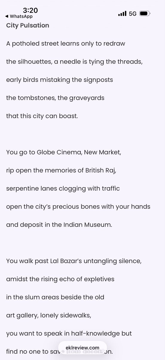 gopallahiri's tweet photo. My two poems Hatshepsut and City Pulsation was published in EKL Review edited by poet Nikita Parik! My warm thanks to Nikita! 
#poetry #poems #Poesía #Poema #poetrycommunity 

https://t.co/GwLO8p2evD https://t.co/Ng8g1BrcFw