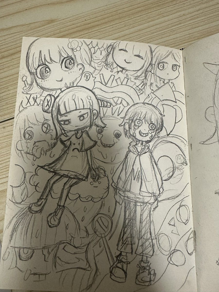 Monkin83488060's tweet photo. 引っ越しの片付けをしていたら、7年前の落書きが出てきて、なんだか懐かしい気持ちになった。 https://t.co/I1IZzUOG1M
