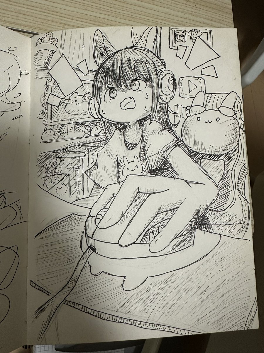 Monkin83488060's tweet photo. 引っ越しの片付けをしていたら、7年前の落書きが出てきて、なんだか懐かしい気持ちになった。 https://t.co/I1IZzUOG1M