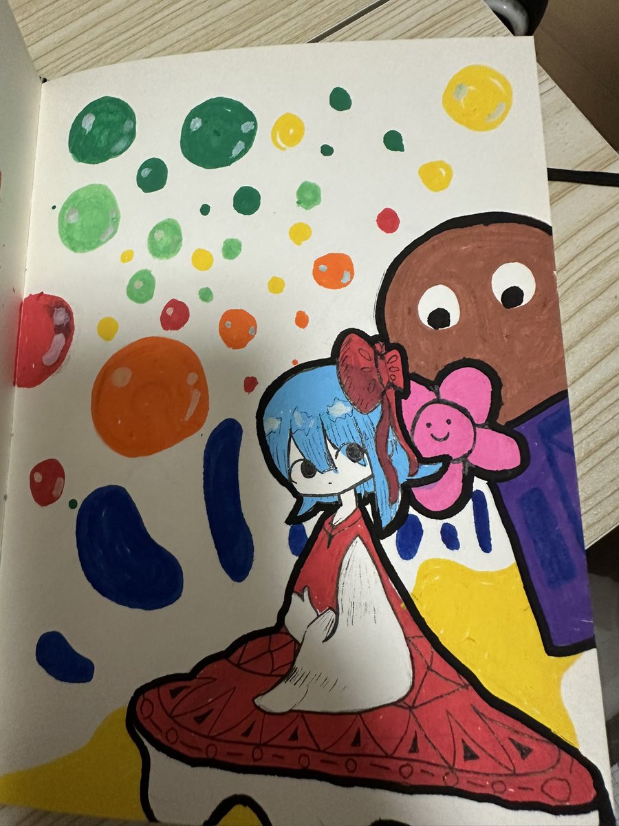 Monkin83488060's tweet photo. 引っ越しの片付けをしていたら、7年前の落書きが出てきて、なんだか懐かしい気持ちになった。 https://t.co/I1IZzUOG1M