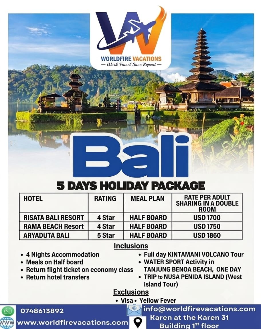 Worldfirev's tweet photo. Escape to paradise with our exclusive bali tour packages from USD 1700 ,immerse yourself in green rice terraces ,sacred ancient temples and World class sunset beaches  for an action packed island adventure 

Call or Whatsapp:0748614892

Email : info@worldfirevacations.com https://t.co/vFRYke5vZd
