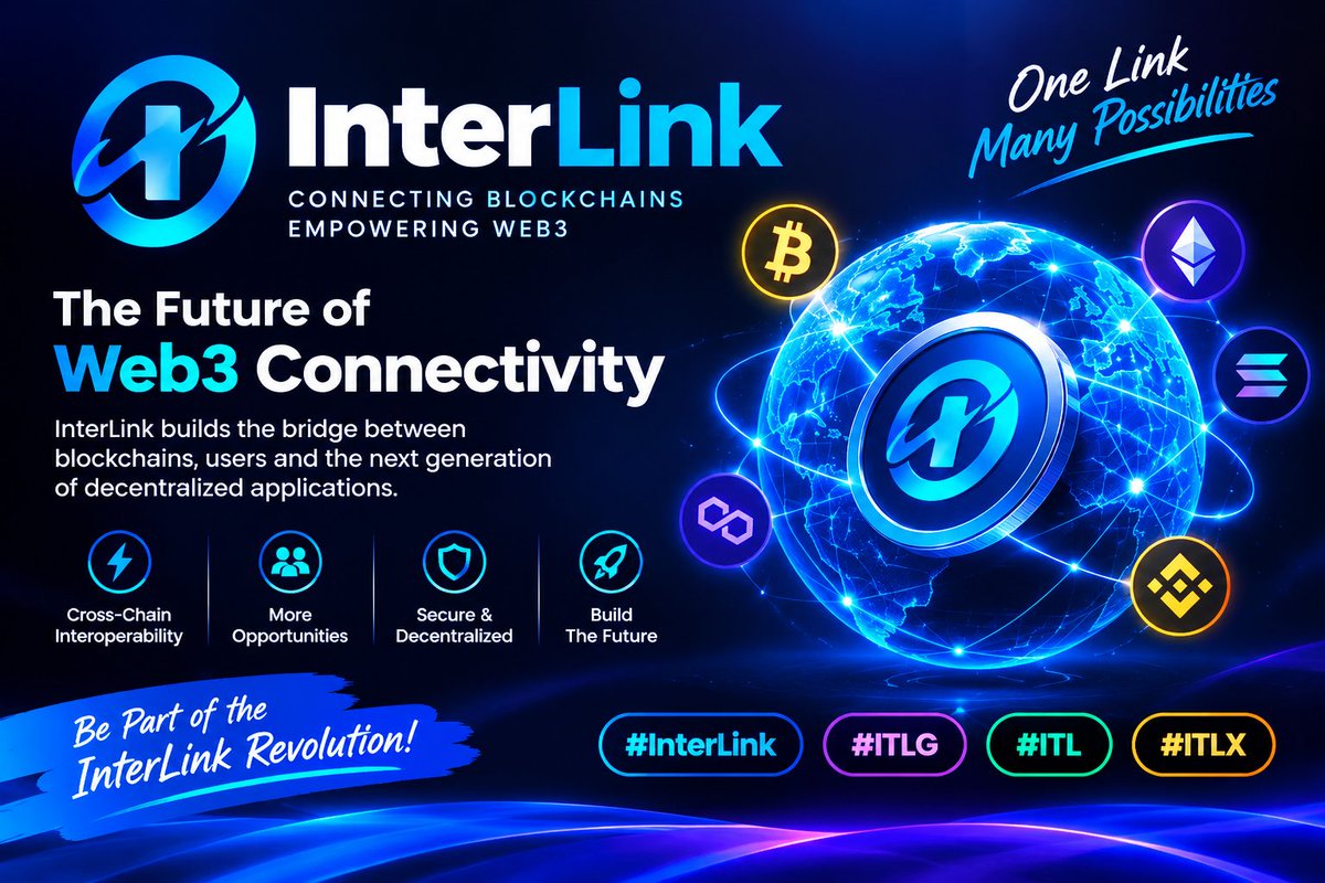 vokto807's tweet photo. 🚀 The Web3 connection starts here!
InterLink is building a connected future where blockchain, users, and decentralized applications move together. 🌐⚡
One Link. Many Possibilities.

#InterLink #ITLG #ITL #ITLX https://t.co/Y0aTq32nZ4