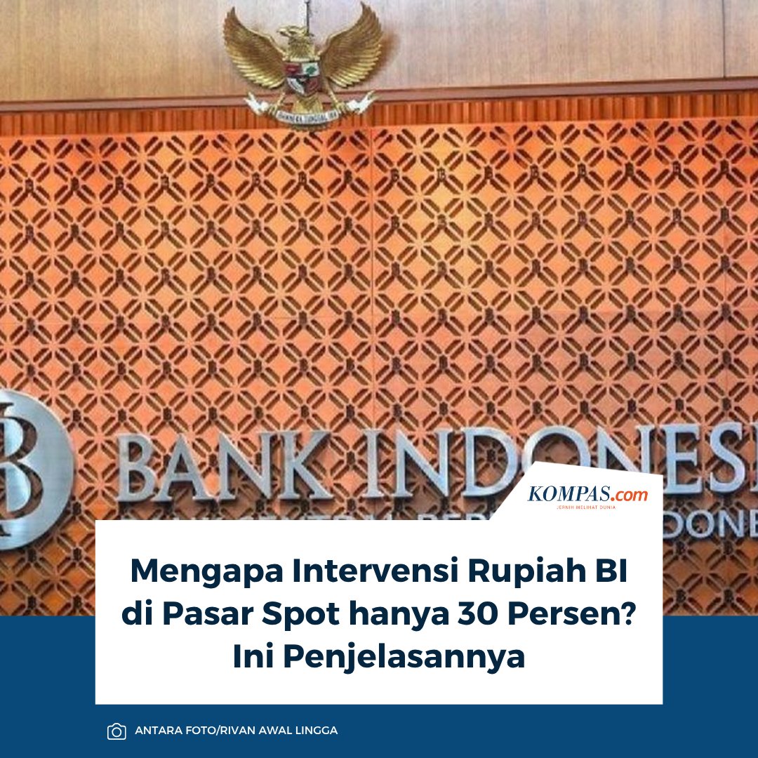 kompascom's tweet photo. Baca di sini: https://t.co/Fl2CVfRvAC

Bank Indonesia (BI) menegaskan berkurangnya porsi intervensi melalui pasar spot dalam menjaga stabilitas nilai tukar rupiah tidak berarti komitmen bank sentral untuk menjaga rupiah ikut berkurang.

~KQ #BankIndonesia #IntervensiPasar [20260930143000726]