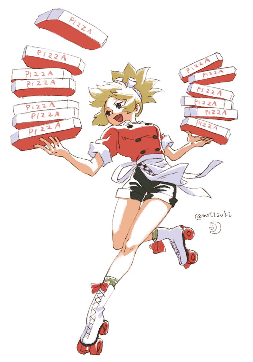mottsuki's tweet photo. ピザ食べるよコハク🛡️ https://t.co/sJzN5AymhE