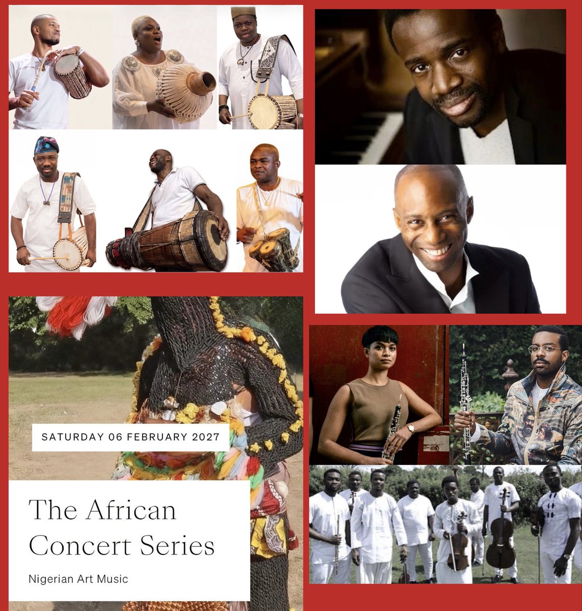 AfricanSeries's tweet photo. The African Concert Series at Wigmore Hall presents Nigerian Art Music, a festival day celebrating a powerful musical tradition tracing its journey from indigenous practices to contemporary classical music.
🗓️Saturday, 6 Feb 2027

ℹ️Find out more 👉🏾https://t.co/POUe6ayi78 https://t.co/fG8TQdfTNA