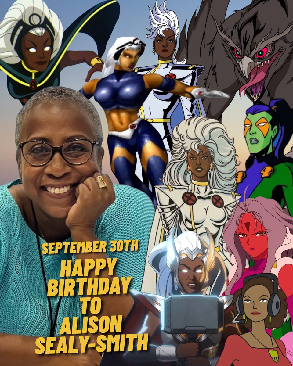 Warpath_Dylan's tweet photo. Happy Birthday to Alison Sealy-Smith the voice of Storm from X-Men the animated series X-Men 97. What if and many other X-Men related titles and many other amazing voice credits. Make sure to go give Alison Sealy-Smith  some love today! https://t.co/vBTCX5jIHi