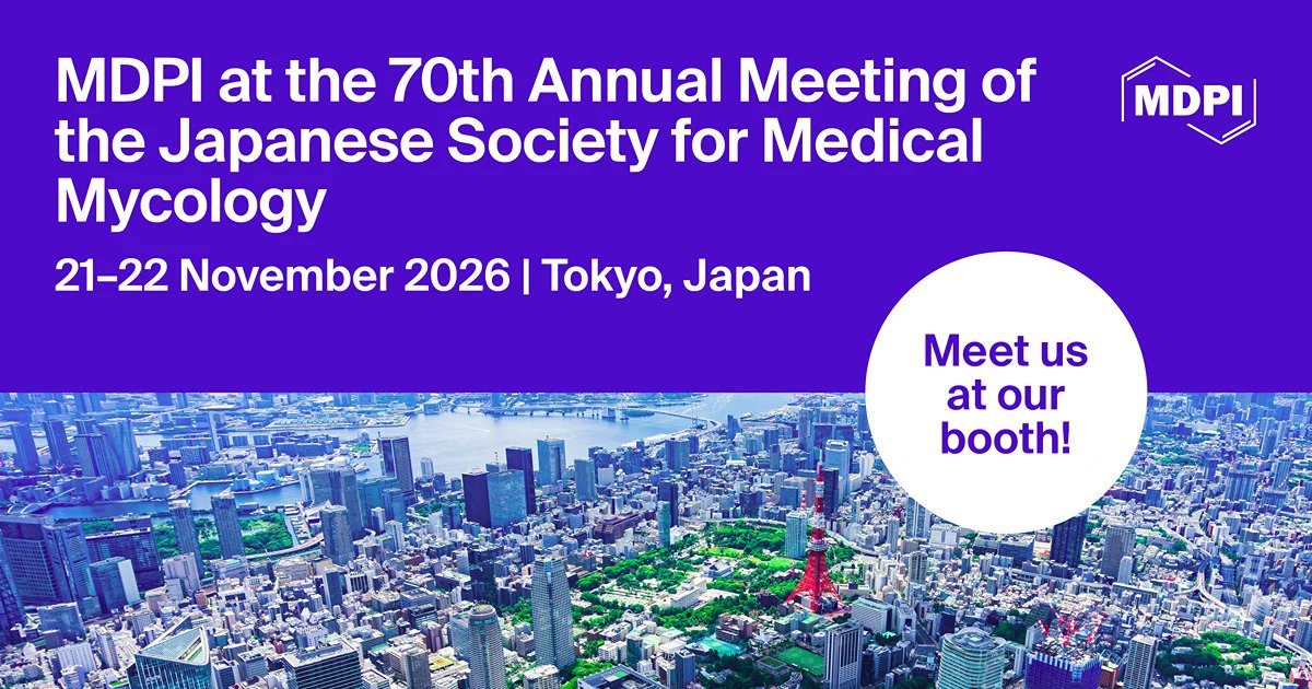 JoF_MDPI's tweet photo. π Meet MDPI at the 70th Annual Meeting of the Japanese Society for Medical Mycology!
π Tokyo, Japan
π
21β22 November 2026
https://t.co/daX2plVeQa
#JSMM2026 #MedicalMycology #Mycology #OneHealth #Fungi #MDPI https://t.co/q9gVn9eaaQ