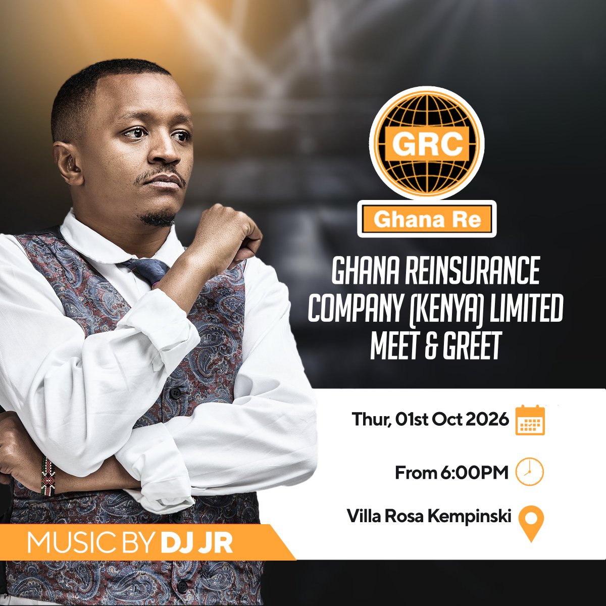 DJJr254's tweet photo. CORPORATE EVENT
This Thursday I'll Be Providing DJ Services
At The Ghana Re Meet & Greet Event,
At Villa Rosa Kempinski, Nairobi
Do You Have A Corporate Event Or Private Party? Simply Write To Us On bookings.djjr@gmail.com And We'll Deliver To Your Standards.
#PartyWithDJJr https://t.co/NjFRyCc2Ok