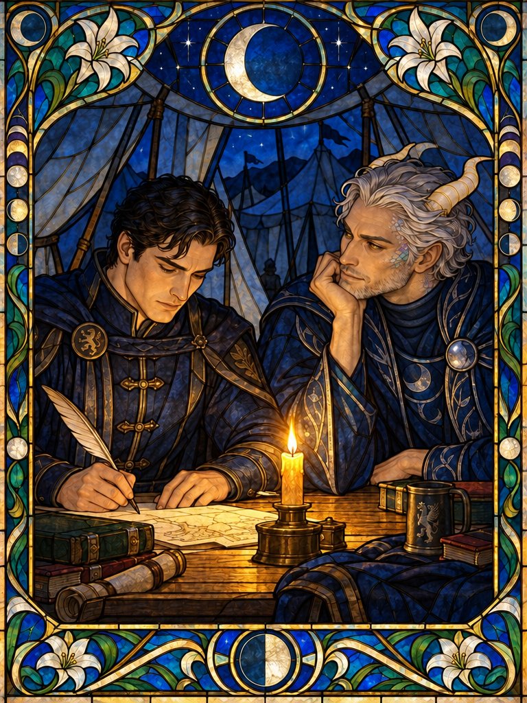 BjLin10's tweet photo. "You came to kill me. I know." The Dragon and His Slayer, in Mucha stained-glass style. made with GPT Image 2.5 #AIart #artnouveau https://t.co/qsslB3PO5q