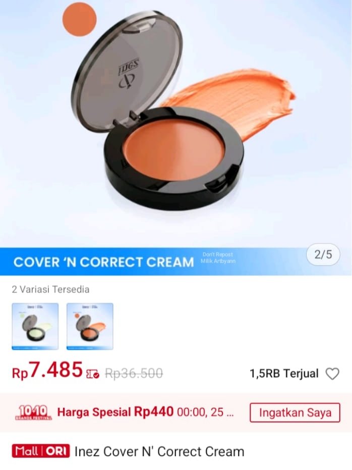 Artbyann_'s tweet photo. inez lagi harga ambyar 7k udah dapet color corrector 😭😭😭😭 https://t.co/9yg1KI3mca