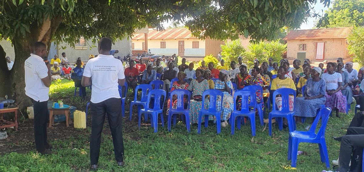 LDC_Uganda's tweet photo. On Saturday 26th September 2026, team LAC Lira conducted a community outreach at one of the parishes in Lira, where the team sensitized the community members on pertinent issues affecting the community (land matters, succession disputes and court procedures). https://t.co/2N5DUHV4as